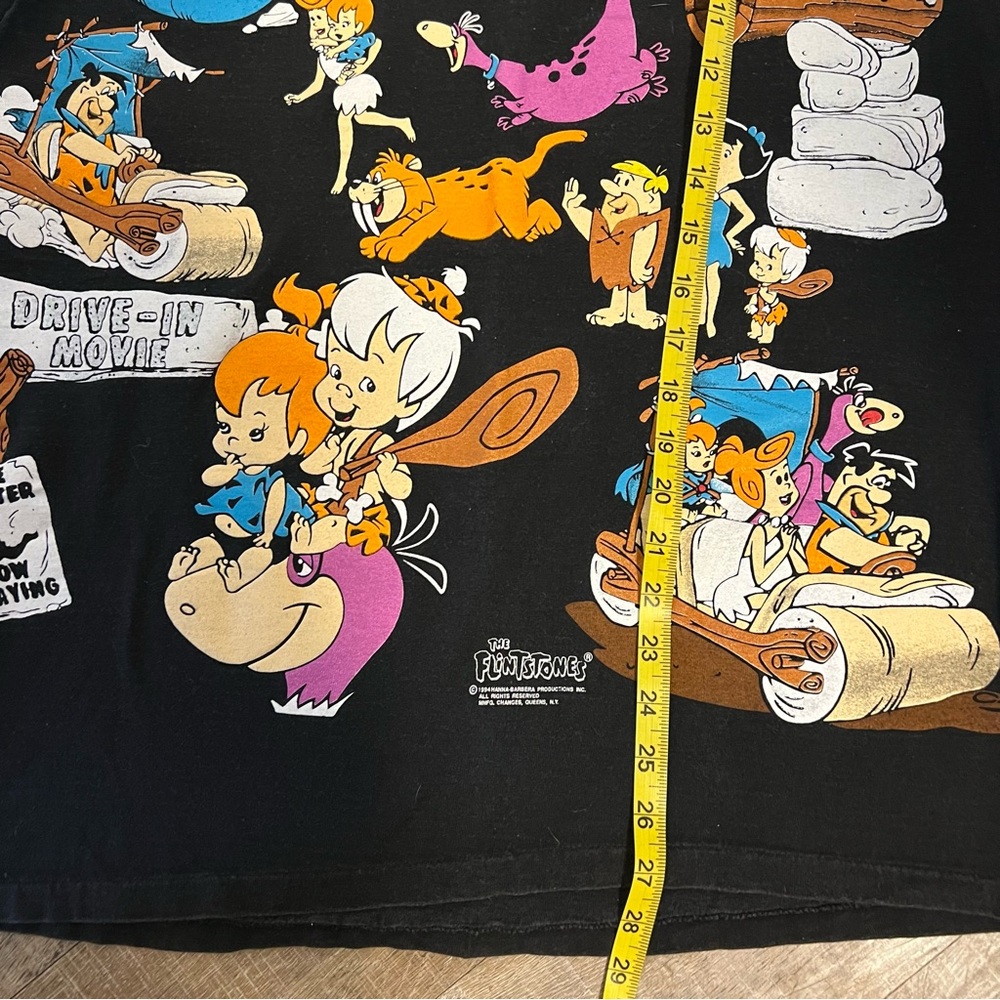 CLOSET CLOSING Flintstones T Shirt Vintage Tultex 1994 90s Front & Back Graphics - Picture 15 of 16